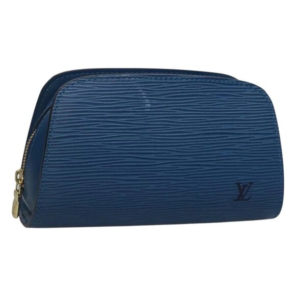 LOUIS VUITTON Epi Dauphine PM Pouch Blue M48445 LV Auth BA1369 - Picture 1 of 16